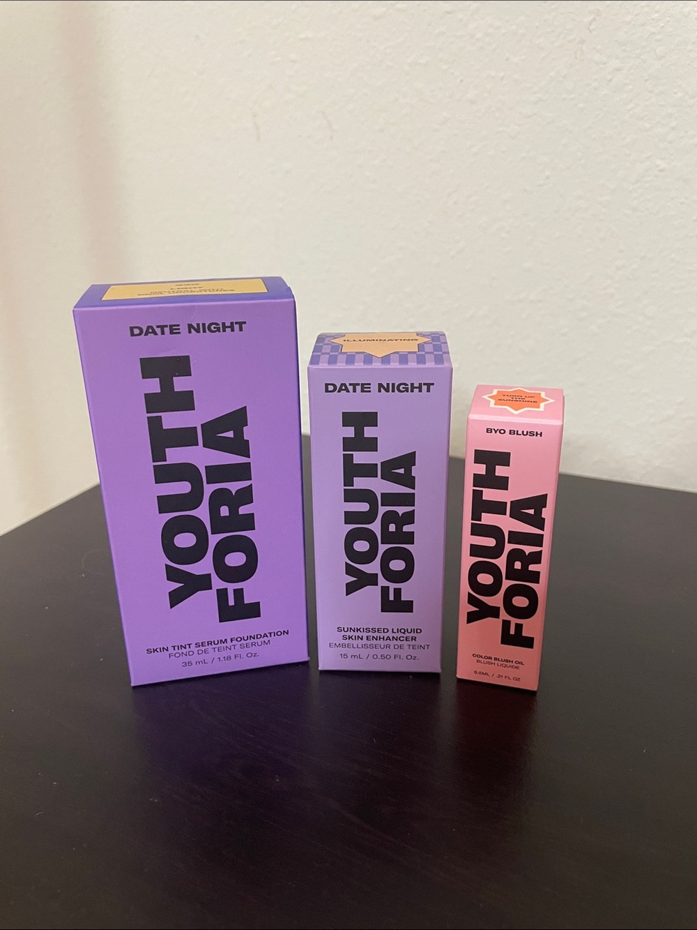 Youth Foria Date Night Foundation, Skin Enhanser & Blush Oil Bundle